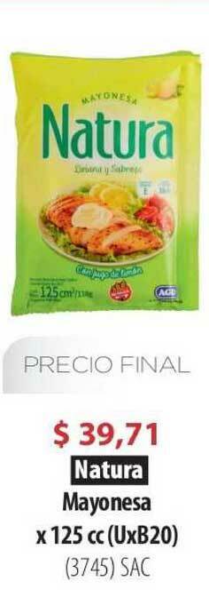 Parodi Natura Mayonesa Sac x 125cc oferta