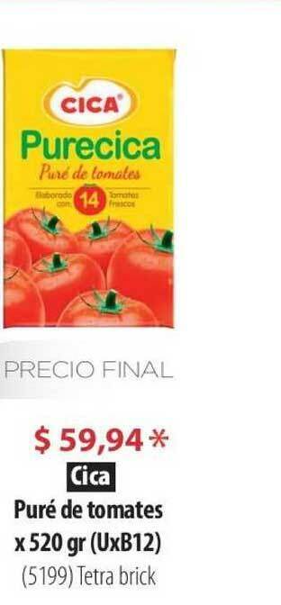 Parodi Cica Puré De Tomates Tetra Brick x 520gr oferta