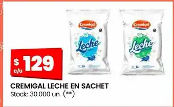 Changomas Cremigal leche en sachet oferta