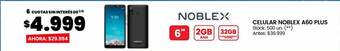 Changomas Celular noblex a60 plus oferta