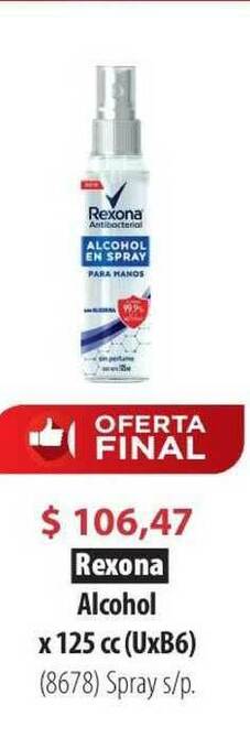 Parodi Rexona Alcohol X125cc oferta