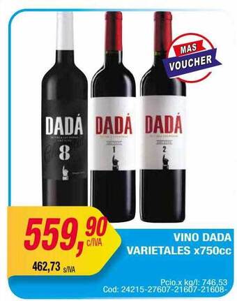 Maxiconsumo Vino dada varietales oferta