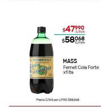 Nini Mayorista Mass Fernet Cola Forte x 1lts oferta