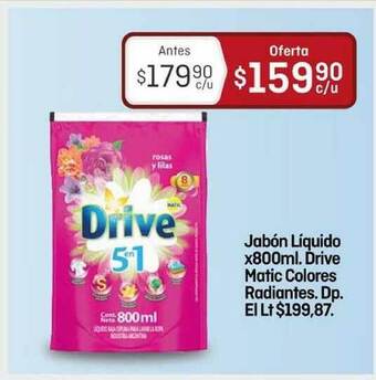 El Nene Jabón Liquido Drive Matic Colores Radiantes Dp x 800ml oferta