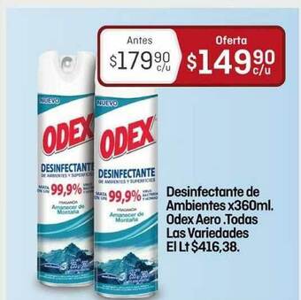 El Nene Desinfectante De Ambientes Odex Aero x 360ml oferta