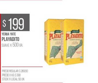 Disco Yerba Yate Playadito Suave x 500gr oferta