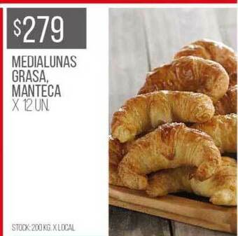 Disco Medialunas Grasa Manteca x 12un oferta