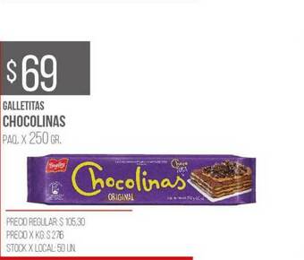 Disco Galletitas Chocolinas x 250gr oferta