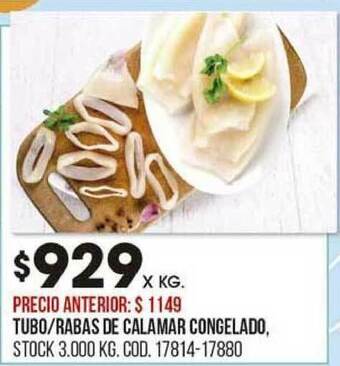 Coto Tubo Rabas De Calamar Congelado oferta