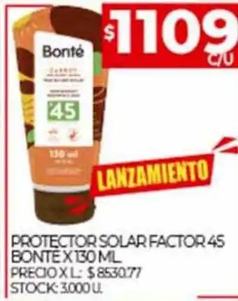 Supermercados DIA Protector solar factor 45 bonte oferta