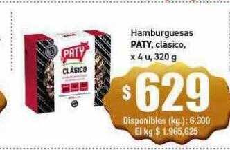 Cooperativa Obrera Hamburguesas paty clásico oferta
