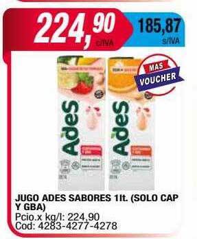 Maxiconsumo Jugo ades sabores oferta