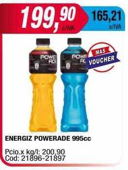 Maxiconsumo Energiz powerade oferta