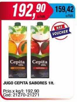 Maxiconsumo Jugo cepita sabores oferta
