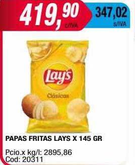 Maxiconsumo Papas fritas lays oferta