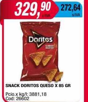 Maxiconsumo Snack doritos queso oferta