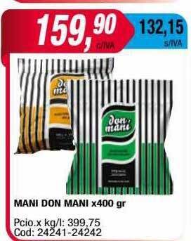 Maxiconsumo Mani don mani oferta