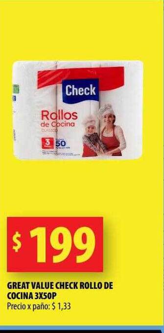 Punto Mayorista Great value check rollo de cocina oferta