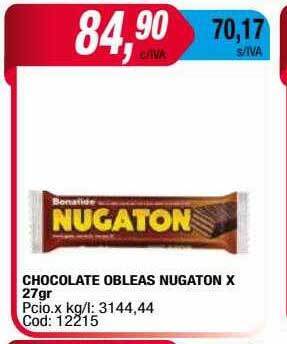 Maxiconsumo Chocolate obleas nugaton oferta