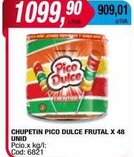 Maxiconsumo Chupetin pico dulce frutal oferta