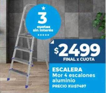 Supermayorista Vital Escalera mor 4 escalones aluminio oferta