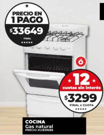 Supermayorista Vital Cocina gas natural oferta