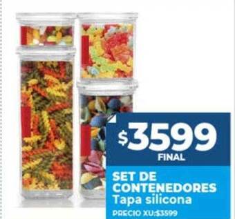 Supermayorista Vital Set de contenedores tapa silicona oferta