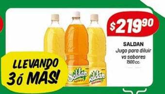 Almacor Saldan jugo para diluir vs sabores oferta