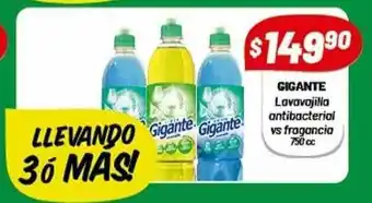 Almacor Gigante lavavajilla antibacterial vs fragancia oferta