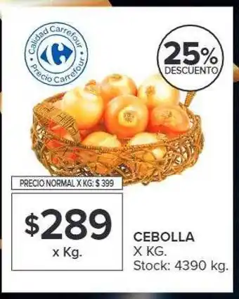 Carrefour Market Cebolla x kg 25% descuento oferta