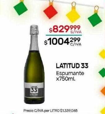 Nini Mayorista Latitud 33 espumante oferta