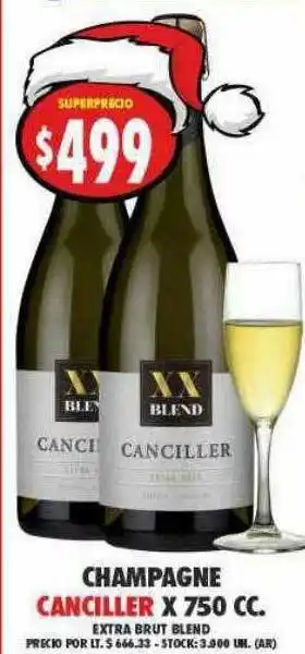 Supermercados Becerra Champagne canciller oferta