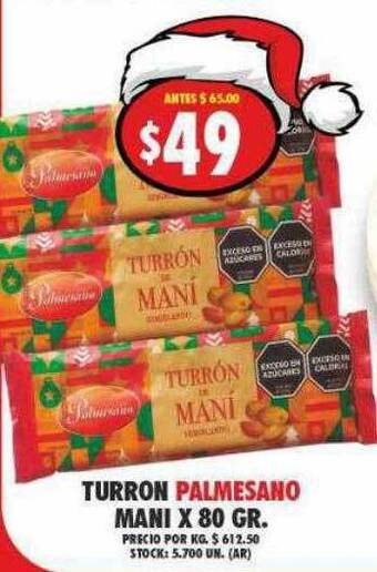 Supermercados Becerra Turron palmesano mani oferta
