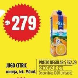 Supermercados Vea Jugo citric naranja oferta