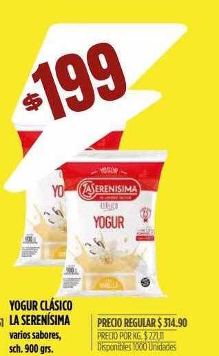 Supermercados Vea Yogur clásico la serenísima oferta