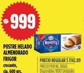 Supermercados Vea Postre helado almendrado frigor oferta
