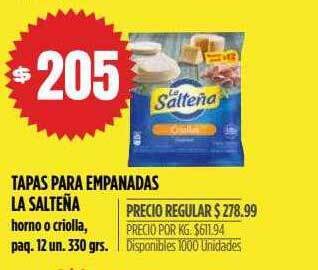 Supermercados Vea Tapas para empanadas la salteña oferta