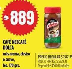 Supermercados Vea Café nescafé dolca oferta