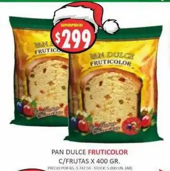 Supermercados Becerra Pan dulce fruticolor c frutas oferta