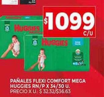 Supermercados DIA Pañales flexi comfort mega huggies oferta