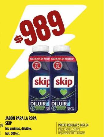 Supermercados Vea Jabón para la ropa skip oferta