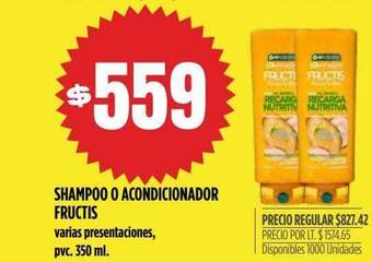 Supermercados Vea Shampoo o acondicionador fructis oferta