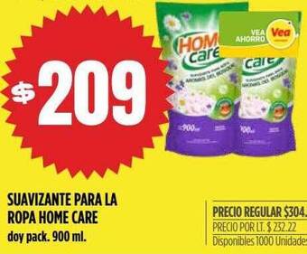 Supermercados Vea Suavizante para la ropa home care oferta