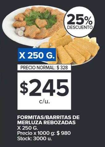 Carrefour Formitas barritas de merluza rebozadas 25% descuento oferta