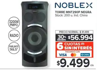Carrefour Torre mnt290p negra noblex oferta