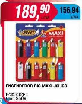 Maxiconsumo Encendedor bic maxi j6liso oferta