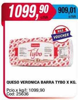 Maxiconsumo Queso veronica barra tybo oferta