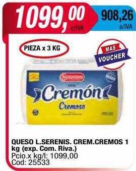 Maxiconsumo Queso l.serenis. crem.cremos oferta