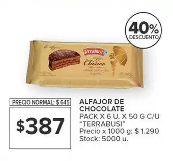 Carrefour Alfajor de chocolate terrabusi 40% descuento oferta