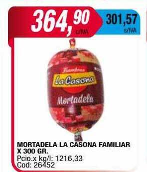 Maxiconsumo Mortadela la casona familiar oferta